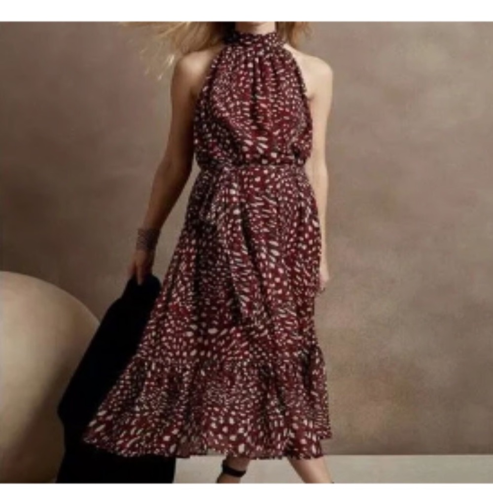 NWT Banana Republic Animal Print Maxi Dress